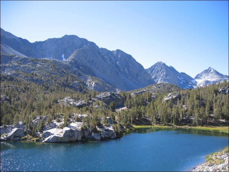 2005-09-11 Morgan Jan (15) Little Lakes Peak with Box Lake